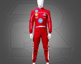 Mono de karting rojo personalizado, inspirado en la F1, mono de carreras personalizado