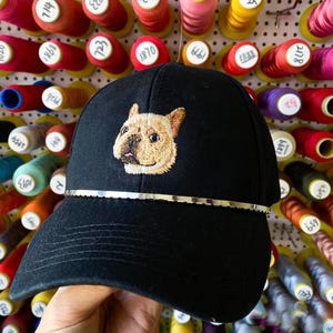 Custom Embroidered Pet Hat,Custom Embroidered Pet Hat Using Pet Photo Custom Cat Hat Custom Pet Cap Custom Dog Baseball Cap Father&#39;s Day
