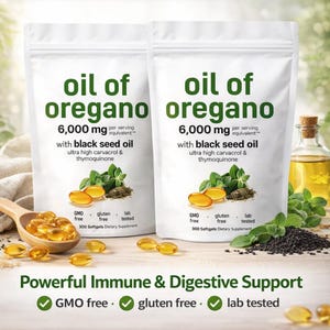2 bags Oregano Oil with Black Seed Oil