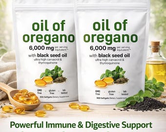 2 bags Oregano Oil with Black Seed Oil