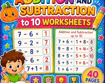 Addition & Subtraction Worksheets | Kindergarten-1st Grade Math