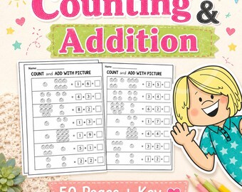 Schede di matematica per la scuola dell'infanzia: conteggio e addizione fino a 10/Tema mela