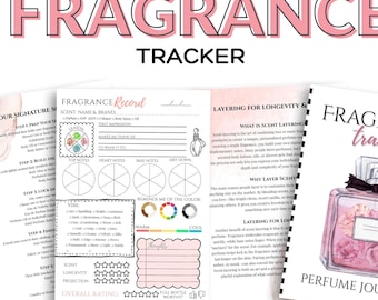 Fragrance Log Book, Perfume Tracker, Fragrance Journal, Perfume Journal, Fragrance Tracker, Printable, perfume lover gift, Digital Download