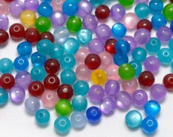 Resin Beads, Round Resin Beads, Round Spacer Beads, 6mm Round Beads, Colorful Beads, Acrylic Beads, Round Acrylic Beads, Solid Color 100 pcs