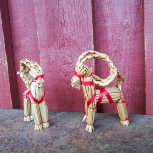 Small Julbock, Swedish straw goat, Straw goat, Scandinavian Christmas decor, Traditional Scandinavian Christmas, Yule goat, Straw yule goat image 4