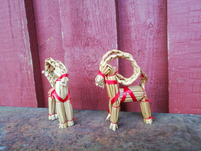 Small Julbock, Swedish straw goat, Straw goat, Scandinavian Christmas decor, Traditional Scandinavian Christmas, Yule goat, Straw yule goat image 4