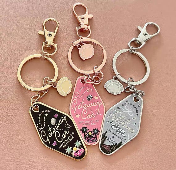 TS Inspired Keychain, Getaway Car Keyring, Music Album Keychain