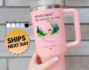 Teacher Appreciation Tumbler, Educator Thank You Cup, Never Forget The Difference, Personalized Teacher Gift, Inspiring Teacher Present