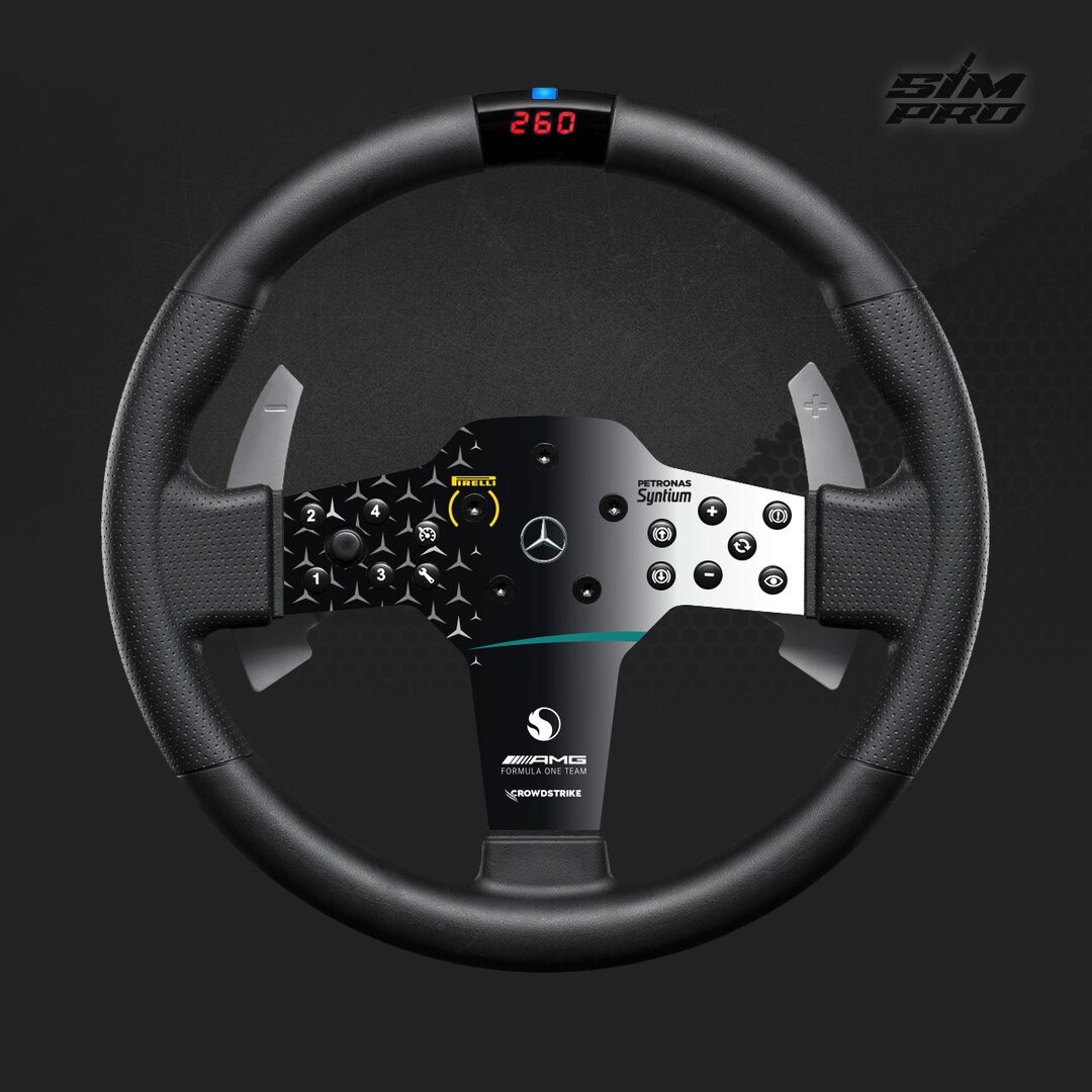 Fanatec CSL P1 V2 Wheel - Mercedes AMG Petronas F1 Team Sticker ...