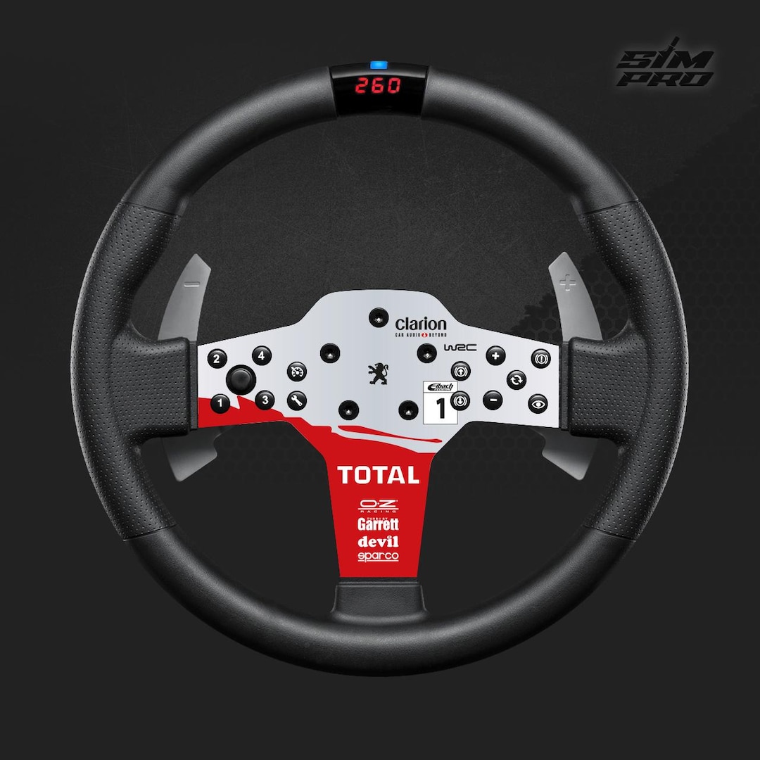 Fanatec CSL P1 V2 Wheel - Peugeot 206 WRC 2001 Sticker (simracing ...
