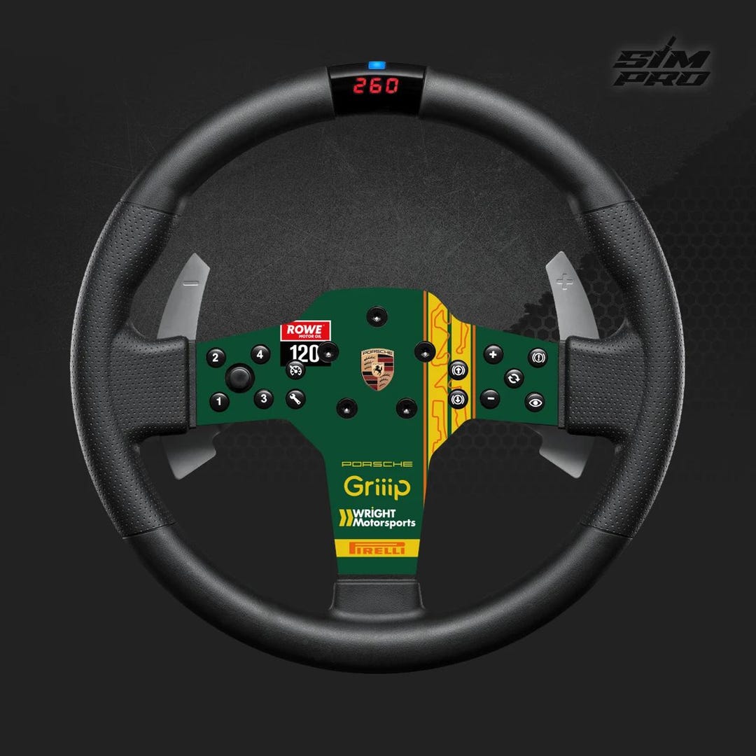 Fanatec CSL P1 V2 Wheel - Porsche Wright Motorsports Sticker (simracing ...