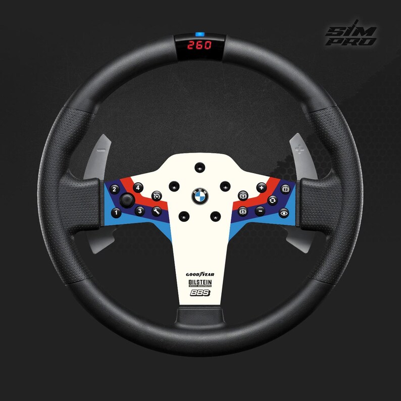 Fanatec CSL P1 V2 Wheel - BMW Race Car Vintage Sticker (simracing ...