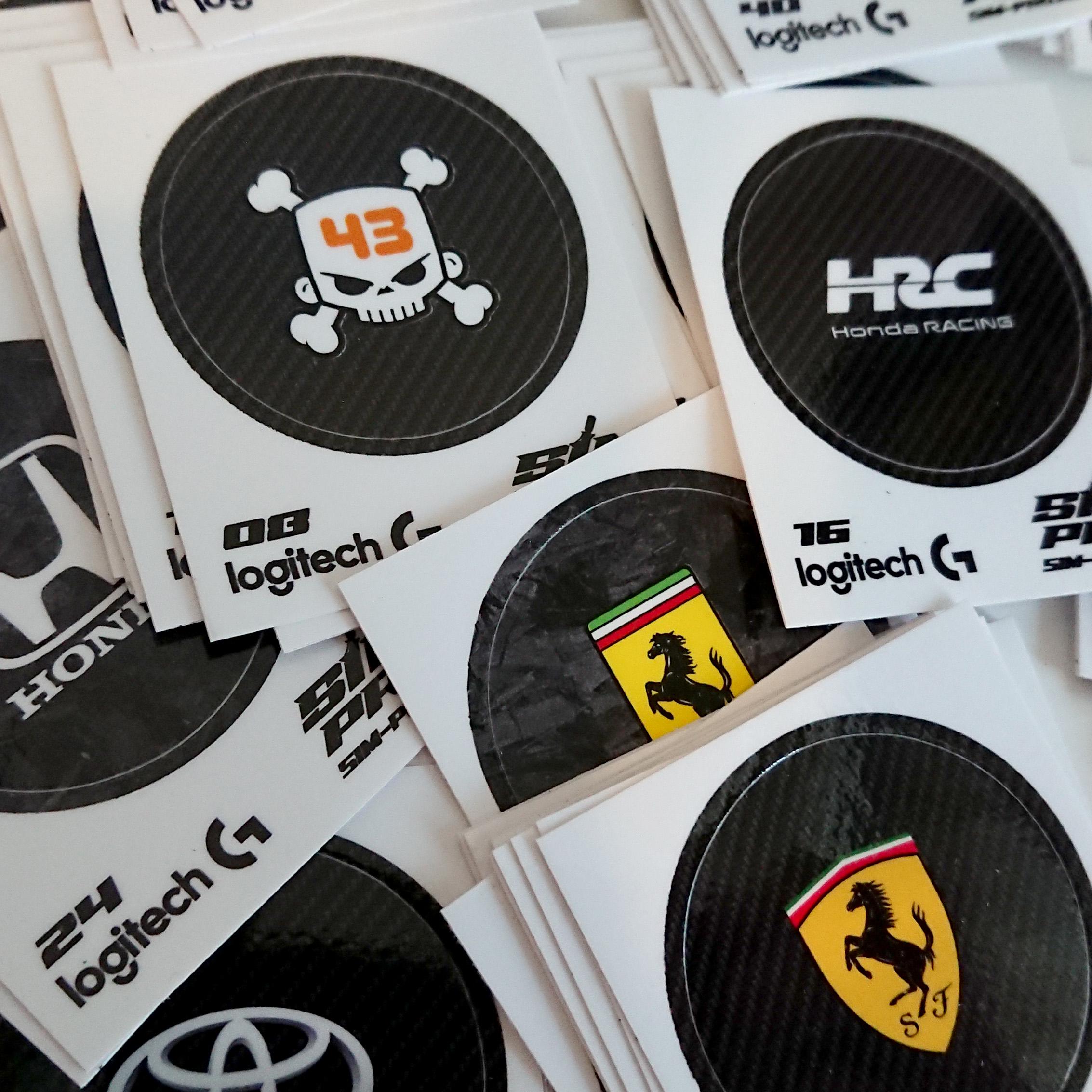 Logitech G29 / G920 Center LOGO Sticker FORGED CARBON Background ...