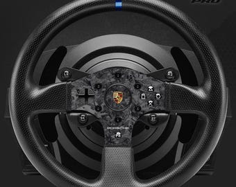 Volante Thrustmaster T300 RS - Adhesivo Porsche Forged Carbon (pegatinas/calcomanías para simracing)