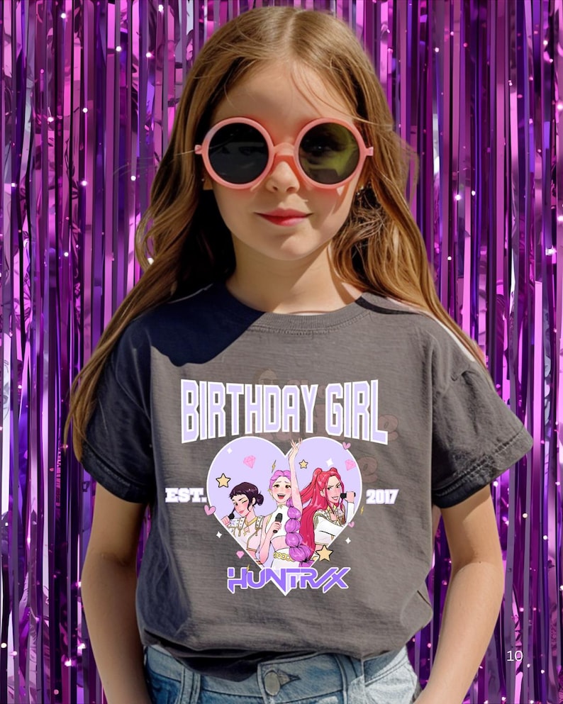 T-shirt Kpop Demon Hunters Huntrix - Groupe Girl Birthday, Coupe Classique - Fan Merch Officiel