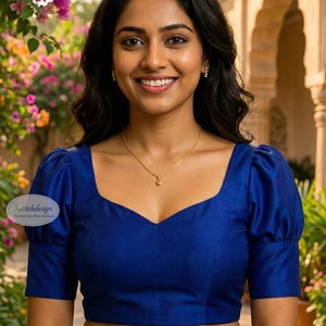Puff Sleeve Saree Blouse - Etsy Singapore