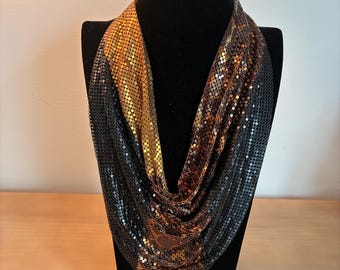 Vintage rare Whiting Davis mesh bib necklace