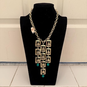 Vintage gold waterfall necklace