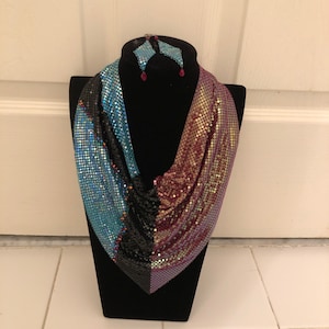 Vintage Whiting Davis mesh bib necklace