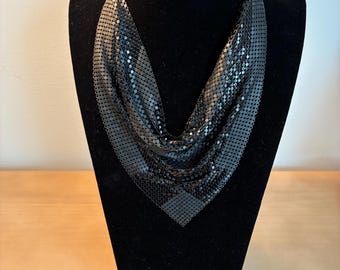 Seltene weiße Vintage White Weiß Mesh Halskette