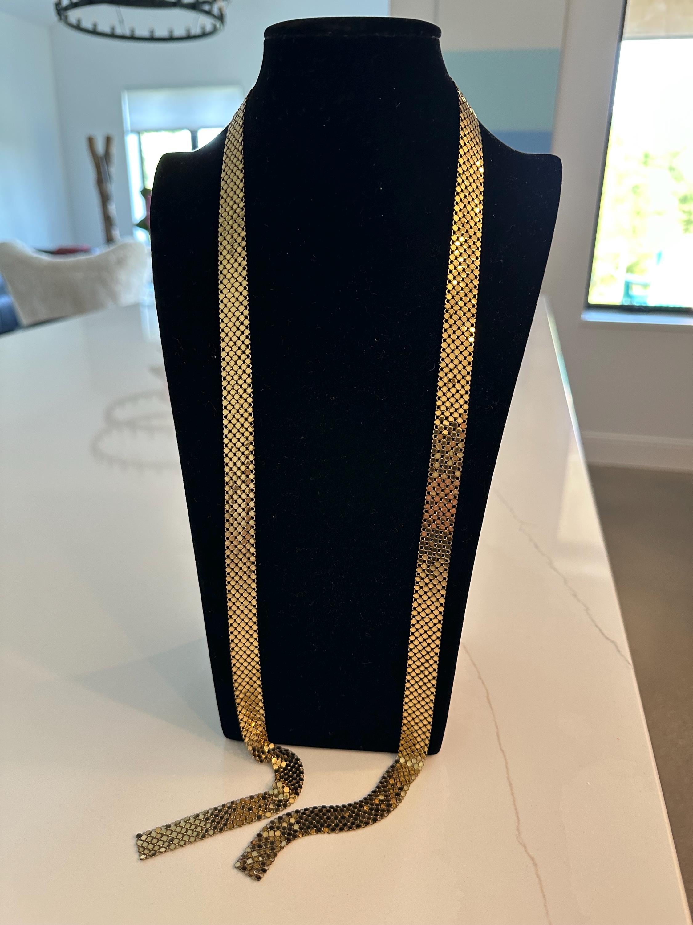 Gold Mesh Necklace - Etsy