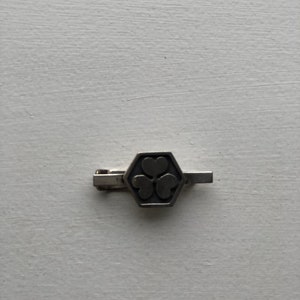 Vintage sterling shamrock tie clip image 4