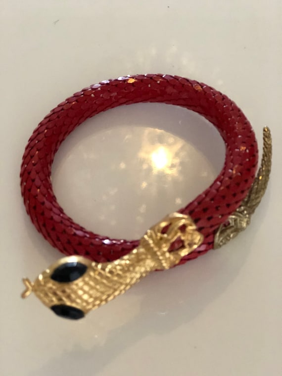Vintage red snake bracelet