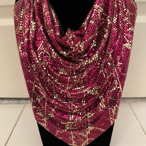 Vintage rare Whiting Davis mesh bib necklace