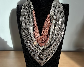 Collar babero de malla vintage y raro de Whiting Davis