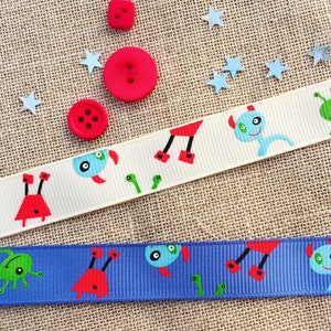 Alien Ribon in Blau oder Creme. 4 Meter