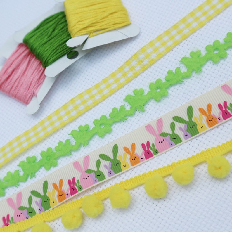 Easter Ribbon Collection. Rabbit Ribbon. Yellow Ribbon. Yellow Etsy