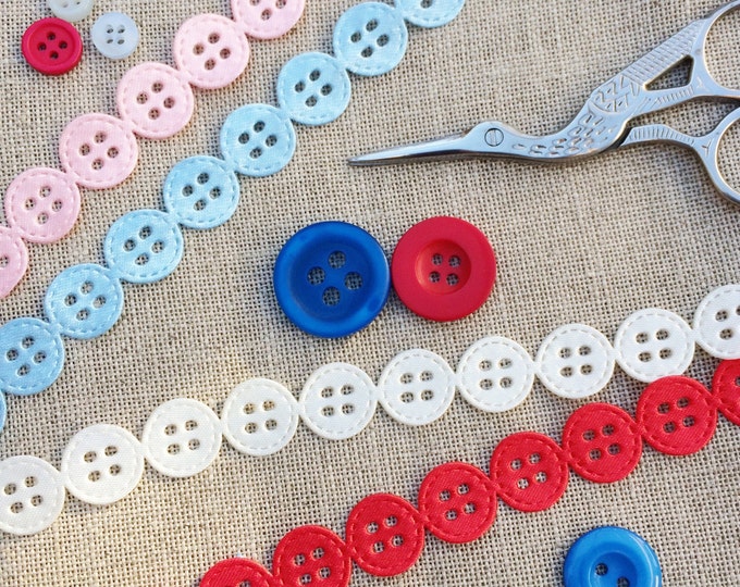 Draw Button Ribbon Button Ribbon. Cut-out Button Ribbon. 3 Meters Blue, Pink, Red or Cream ...