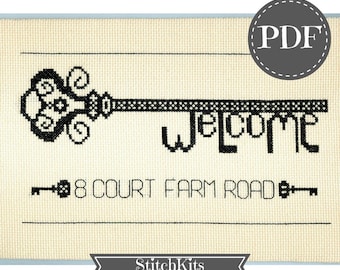 Welcome to my home, Cross Stitch PDF