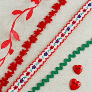 Vintage Valentines Ribbon Collection. Boho Valentine Ribbon. Rustic ...