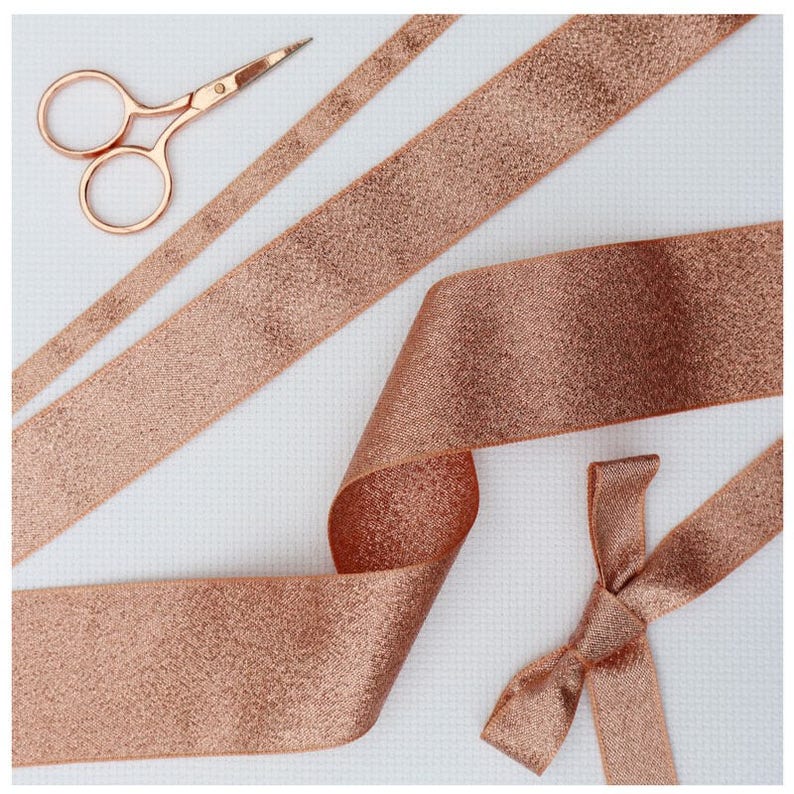 Rose Gold Ribbon Collection. Rose Gold Lame Ribbon. 3mm 7mm Etsy UK