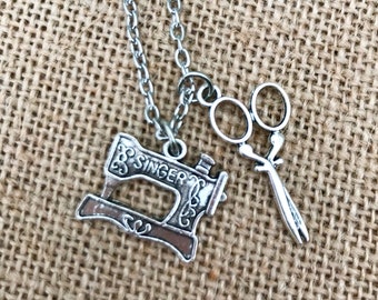 Sewing Machine Charm Necklace