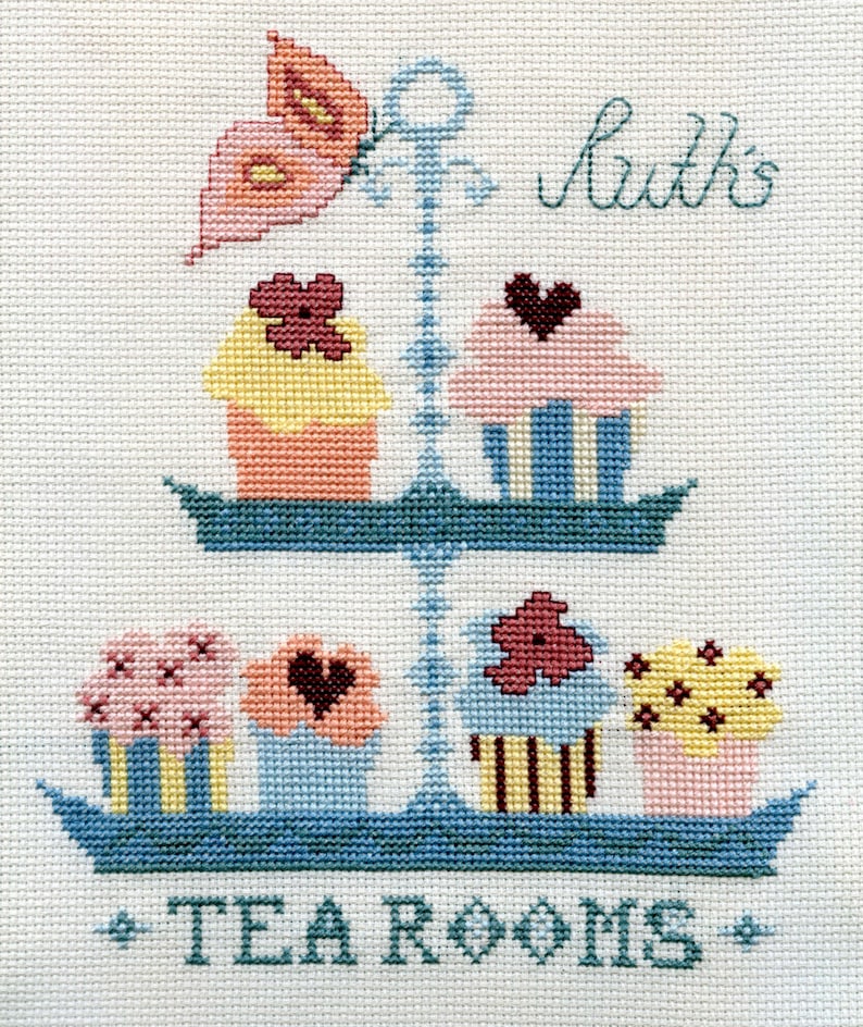 Butterfly Tea Room Cross Stitch Sampler Kit