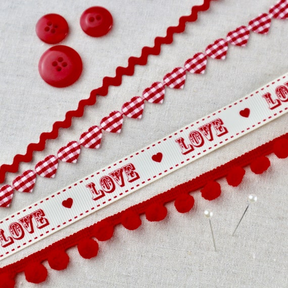 Vintage Valentine Ribbon Collection. Valentines Ribbon, Vintage