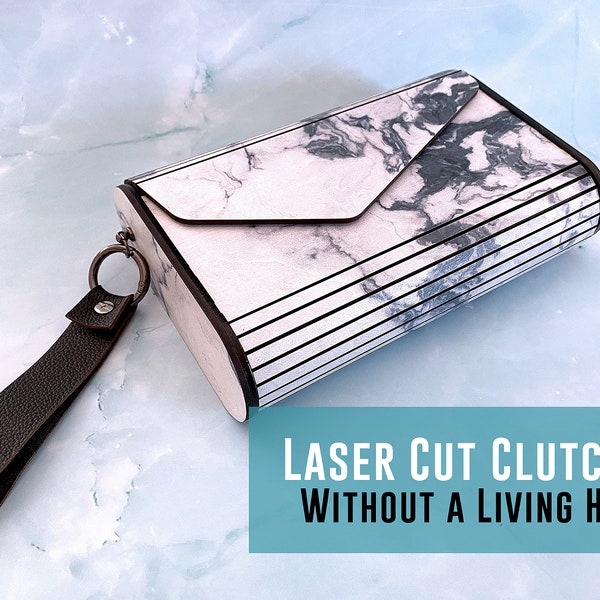 Laser Cut Clutches 2 Styles, Non-Living Hinge, Video Tutorial (DIGITAL FILES - Glowforge Ready)