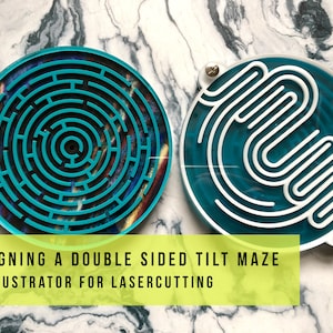 Lasercut dubbelzijdig kanteldoolhof voor Glowforge (ALLEEN DIGITAAL BESTAND)