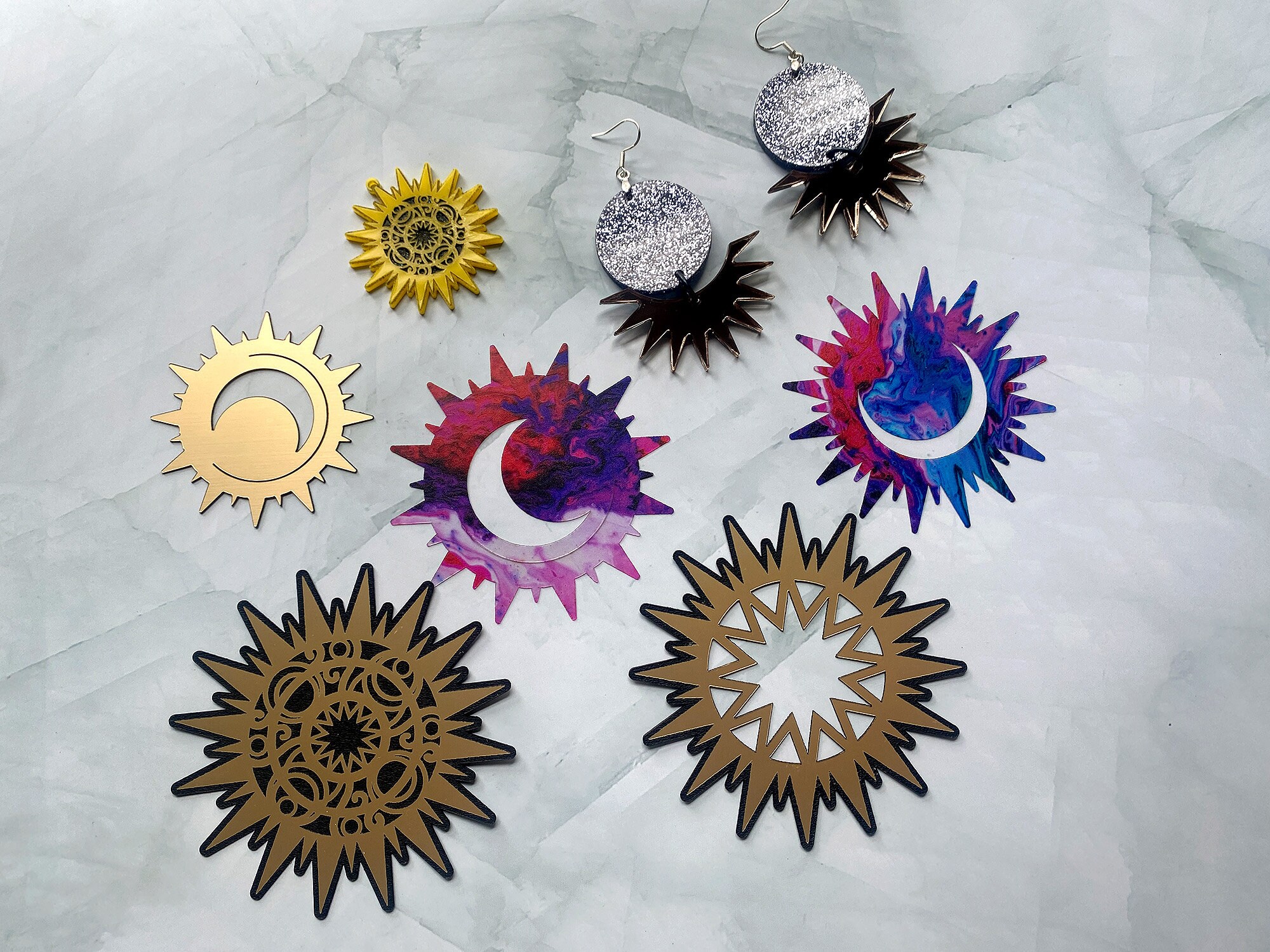 Solar Eclipse Merchandise Laser Assortment *digital File* (earrings ...