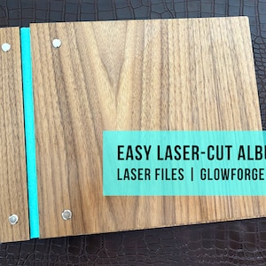 Simple Album Laser Cut File 8.5x11", 11x14", & 11x17", 5x7", 6x8.5" Paper options (DIGITAL FILES - Glowforge Ready)