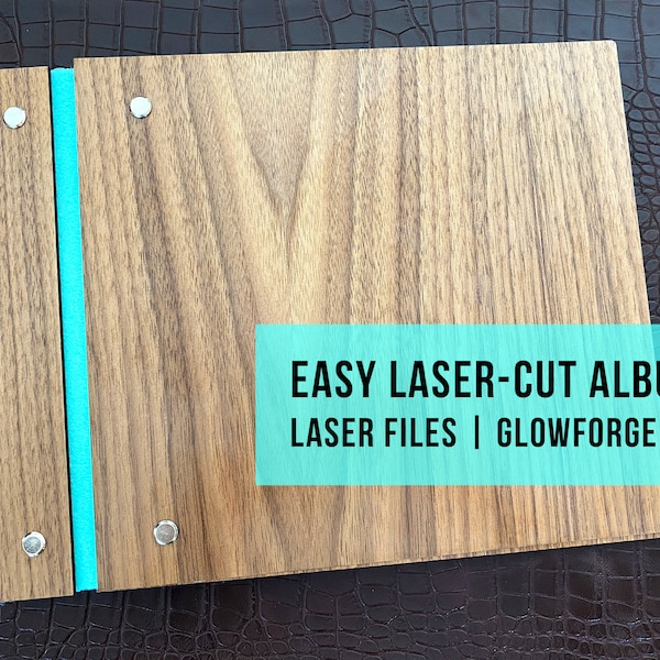 Simple Album Laser Cut File 8.5x11", 11x14", & 11x17", 5x7", 6x8.5" Paper options (DIGITAL FILES - Glowforge Ready)