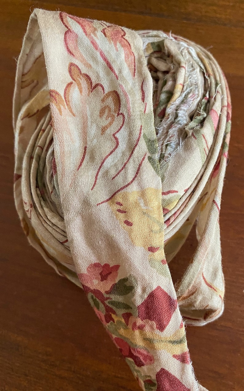 Then Linen Rag Rag Strips 2 Wide Hand Torn From Vintage Linens 25 Yards Crochet Amish ...