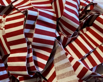 Rag Rug Sheet Yarn Precut Strips Brosse à dents Amish Knot Braided Crochet 22 1/2 yd
