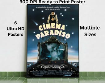 Cinema Paradiso (1988) Vintage Movie Poster | Retro Italian Film Wall Art, Home Cinema Decor, Digital Download, Printable Poster