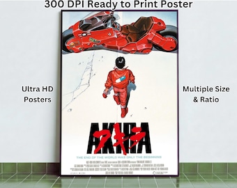 1988年 サイバーパンクの画期的アニメ『AKIRA』日本映画ポスター