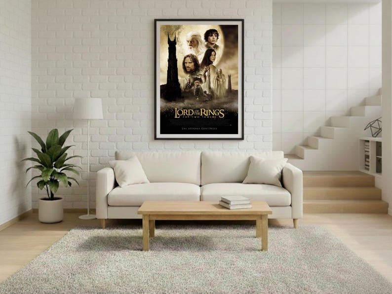 The Lord of the Rings the Two Towers Poster, Lord of the Rings Poster ...