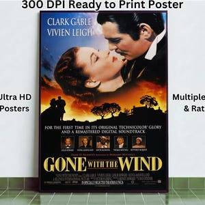 Gone With The Wind Movie Poster: Classic Film Decor (Digital Download)