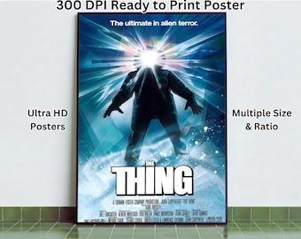 The Thing Movie Poster 1982 | John Carpenter Poster | Minimalist 80s Movie Poster Digital Download | Vintage Horror Film Art | Alien Poster